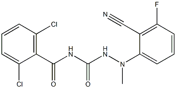 N1-(2,6-dichlorobenzoyl)-2-(2-cyano-3-fluorophenyl)-2-methylhydrazine-1-carboxamide 구조식 이미지