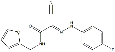 N1-tetrahydrofuran-2-ylmethyl-2-cyano-2-[2-(4-fluorophenyl)hydrazono]acetamide 구조식 이미지