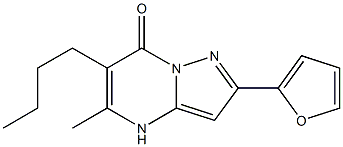 6-butyl-2-(2-furyl)-5-methyl-4,7-dihydropyrazolo[1,5-a]pyrimidin-7-one 구조식 이미지