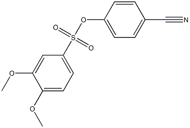 4-cyanophenyl 3,4-dimethoxybenzene-1-sulfonate 구조식 이미지