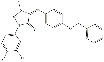 4-[4-(benzyloxy)benzylidene]-1-(3,4-dichlorophenyl)-3-methyl-4,5-dihydro-1H-pyrazol-5-one Structure