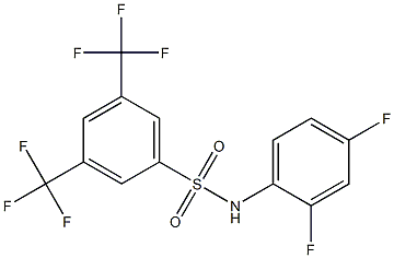 N1-(2,4-difluorophenyl)-3,5-di(trifluoromethyl)benzene-1-sulfonamide 구조식 이미지