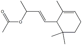 1-methyl-3-(2,6,6-trimethylcyclohex-2-enyl)allyl acetate 구조식 이미지