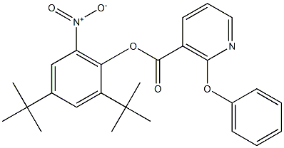 2,4-di(tert-butyl)-6-nitrophenyl 2-phenoxynicotinate 구조식 이미지