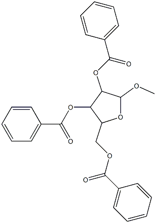 4-(benzoyloxy)-2-[(benzoyloxy)methyl]-5-methoxytetrahydrofuran-3-yl benzoate Structure