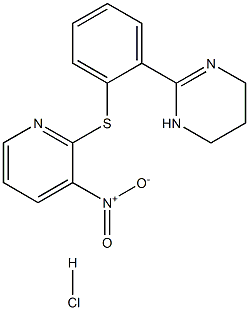 2-{2-[(3-nitro-2-pyridyl)thio]phenyl}-1,4,5,6-tetrahydropyrimidine hydrochloride 구조식 이미지