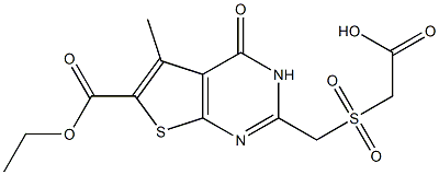 ({[6-(ethoxycarbonyl)-5-methyl-4-oxo-3,4-dihydrothieno[2,3-d]pyrimidin-2-yl]methyl}sulfonyl)acetic acid 구조식 이미지