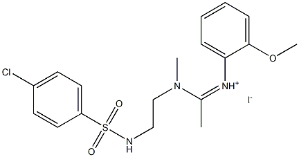 N-{(Z)-1-[(2-{[(4-chlorophenyl)sulfonyl]amino}ethyl)(methyl)amino]ethylidene}-2-methoxybenzenaminium iodide Structure