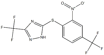 5-{[2-nitro-4-(trifluoromethyl)phenyl]thio}-3-(trifluoromethyl)-1H-1,2,4-triazole Structure