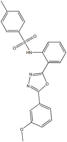 N1-{2-[5-(3-methoxyphenyl)-1,3,4-oxadiazol-2-yl]phenyl}-4-methylbenzene-1-sulfonamide 구조식 이미지