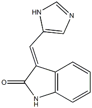 3-(1H-imidazol-5-ylmethylene)-1,3-dihydro-2H-indol-2-one 구조식 이미지