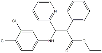 ethyl 3-(3,4-dichloroanilino)-2-phenyl-3-(2-pyridyl)propanoate 구조식 이미지