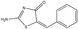 2-amino-5-benzylidene-4,5-dihydro-1,3-thiazol-4-one 구조식 이미지