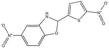 5-nitro-2-(5-nitro-2-thienyl)-2,3-dihydro-1,3-benzoxazole Structure