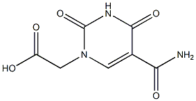 [5-(aminocarbonyl)-2,4-dioxo-3,4-dihydropyrimidin-1(2H)-yl]acetic acid 구조식 이미지