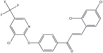 (E)-1-(4-{[3-chloro-5-(trifluoromethyl)-2-pyridinyl]oxy}phenyl)-3-(2,4-dichlorophenyl)-2-propen-1-one Structure