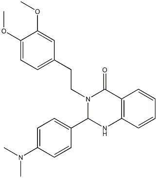 3-(3,4-dimethoxyphenethyl)-2-[4-(dimethylamino)phenyl]-1,2,3,4-tetrahydroquinazolin-4-one 구조식 이미지