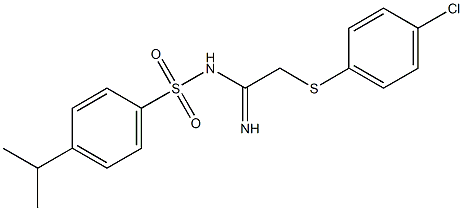 N1-{2-[(4-chlorophenyl)thio]ethanimidoyl}-4-isopropylbenzene-1-sulfonamide Structure