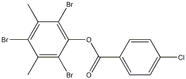 2,4,6-tribromo-3,5-dimethylphenyl 4-chlorobenzenecarboxylate Structure