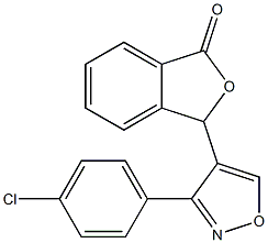 3-[3-(4-chlorophenyl)-4-isoxazolyl]-2-benzofuran-1(3H)-one 구조식 이미지