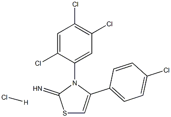 4-(4-chlorophenyl)-3-(2,4,5-trichlorophenyl)-2,3-dihydro-1,3-thiazol-2-imine hydrochloride Structure