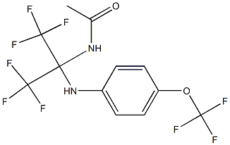 N1-[2,2,2-trifluoro-1-[4-(trifluoromethoxy)anilino]-1-(trifluoromethyl)ethyl]acetamide Structure