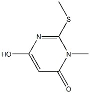 6-hydroxy-3-methyl-2-(methylthio)-3,4-dihydropyrimidin-4-one 구조식 이미지
