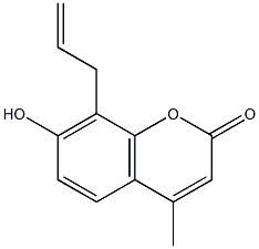 8-allyl-7-hydroxy-4-methyl-2H-chromen-2-one Structure