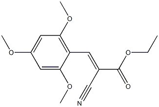 ethyl (E)-2-cyano-3-(2,4,6-trimethoxyphenyl)-2-propenoate 구조식 이미지