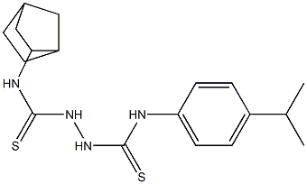 N1-bicyclo[2.2.1]hept-2-yl-N2-(4-isopropylphenyl)hydrazine-1,2-dicarbothioamide 구조식 이미지