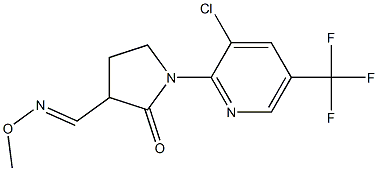 1-[3-chloro-5-(trifluoromethyl)-2-pyridinyl]-2-oxo-3-pyrrolidinecarbaldehyde O-methyloxime Structure