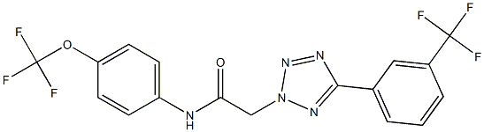 N1-[4-(trifluoromethoxy)phenyl]-2-{5-[3-(trifluoromethyl)phenyl]-2H-1,2,3,4-tetraazol-2-yl}acetamide Structure