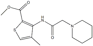 methyl 4-methyl-3-[(2-piperidinoacetyl)amino]thiophene-2-carboxylate Structure