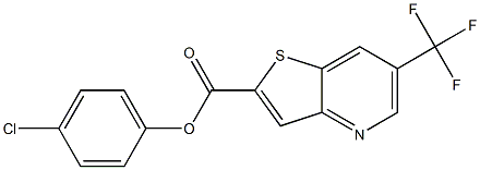 4-chlorophenyl 6-(trifluoromethyl)thieno[3,2-b]pyridine-2-carboxylate Structure