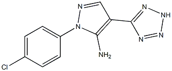 1-(4-chlorophenyl)-4-(2H-1,2,3,4-tetraazol-5-yl)-1H-pyrazol-5-amine Structure