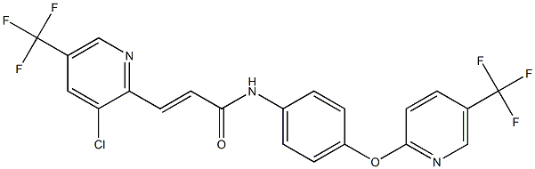 3-[3-chloro-5-(trifluoromethyl)-2-pyridinyl]-N-(4-{[5-(trifluoromethyl)-2-pyridinyl]oxy}phenyl)acrylamide Structure