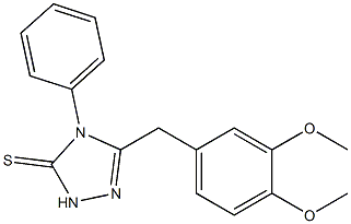 5-(3,4-dimethoxybenzyl)-4-phenyl-2,4-dihydro-3H-1,2,4-triazole-3-thione 구조식 이미지