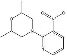 2,6-dimethyl-4-(3-nitro-2-pyridyl)morpholine Structure