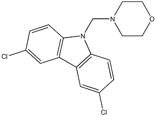4-[(3,6-dichloro-9H-9-carbazolyl)methyl]morpholine 구조식 이미지