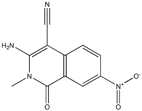 3-amino-2-methyl-7-nitro-1-oxo-1,2-dihydroisoquinoline-4-carbonitrile 구조식 이미지