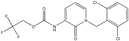 2,2,2-trifluoroethyl N-[1-(2,6-dichlorobenzyl)-2-oxo-1,2-dihydro-3-pyridinyl]carbamate Structure