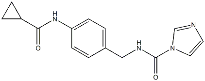 N-{4-[(cyclopropylcarbonyl)amino]benzyl}-1H-imidazole-1-carboxamide 구조식 이미지