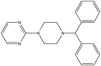 2-(4-benzhydrylpiperazino)pyrimidine 구조식 이미지