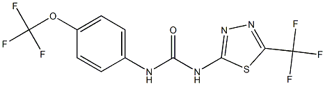 N-[4-(trifluoromethoxy)phenyl]-N'-[5-(trifluoromethyl)-1,3,4-thiadiazol-2-yl]urea Structure