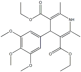 diethyl 2,6-dimethyl-4-(3,4,5-trimethoxyphenyl)-1,4-dihydropyridine-3,5-dicarboxylate Structure