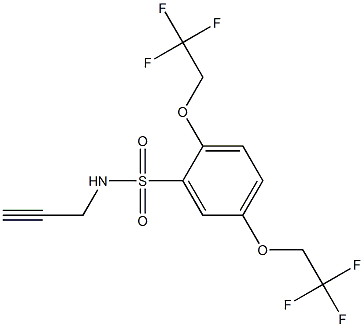 N1-prop-2-ynyl-2,5-di(2,2,2-trifluoroethoxy)benzene-1-sulfonamide Structure