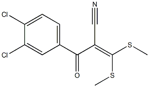 3,3-Bis(methylthio)-2-(3,4-dichlorobenzoyl)acrylonitrile Structure