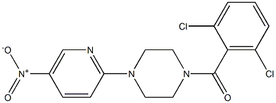 (2,6-dichlorophenyl)[4-(5-nitro-2-pyridyl)piperazino]methanone 구조식 이미지