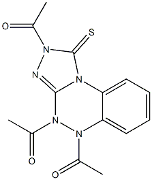 1-(2,4-diacetyl-1-thioxo-1,2,4,5-tetrahydrobenzo[e][1,2,4]triazolo[3,4-c][1,2,4]triazin-5-yl)ethan-1-one 구조식 이미지