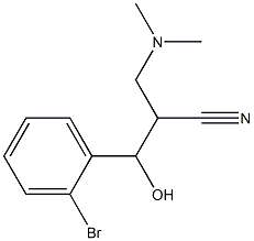 3-(2-bromophenyl)-2-[(dimethylamino)methyl]-3-hydroxypropanenitrile 구조식 이미지